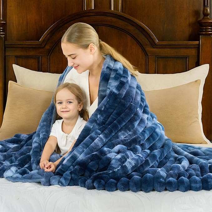 Cozy Bliss Faux Fur Throw Blanket by CozyBliss