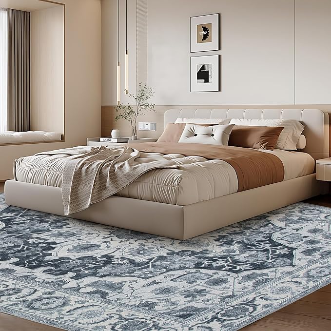 WILLSUN Washable Area Rugs, 9x12 Non-Slip Boho Large Area Rugs - Image 2
