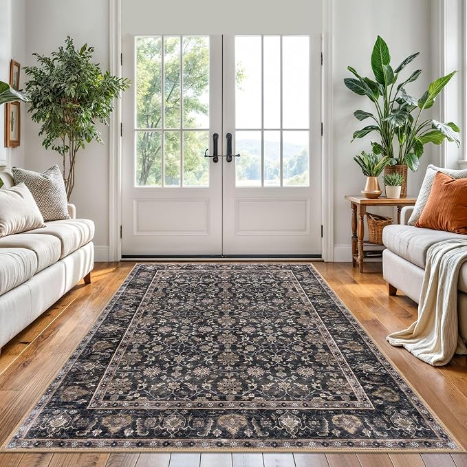 KUTA 5x7 Area Rugs, Vintage Washable Rugs - Image 2