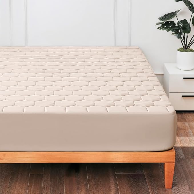 Hearth & Harbor Twin Size Quilted Fitted Mattress Pad Cover, 100% Waterproof by HearthHarbor