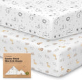 2-Pack Mini Crib Sheets Fitted by KeaBabies