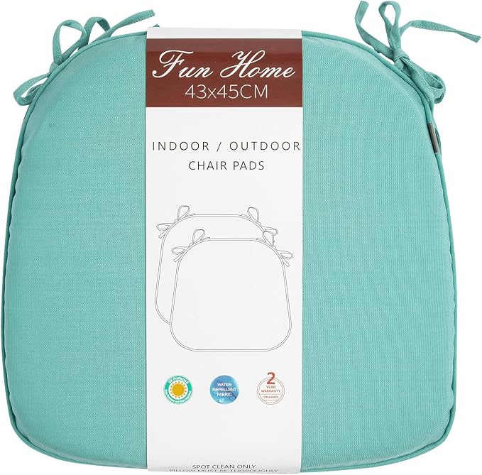 Outdoor Chair Cushions Set of 2, Patio Seat Cushion 17"x16"x2", U-Shaped Dining - Image 3