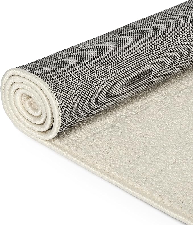 jxgzyy Beige Area Rug 5x7, 0.36'' Thick Low Pile Textured Rug, Modern Aesthetic - Image 6