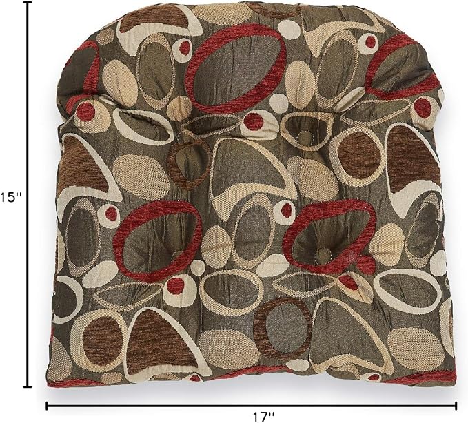 Klear Vu Gripper Overstuffed Universal Non-Slip Dining Chair Cushions - Image 11