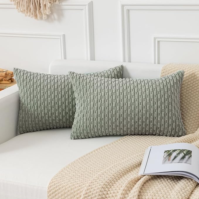 Kevin Textile 12x24 Inch Pillow Cover 1 Pack Boho Decorative Soft Striped - Image 2