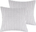 Levtex Home - Tobago Stripe Charcoal - Quilted Charcoal and White Shams Set of by LevtexHome