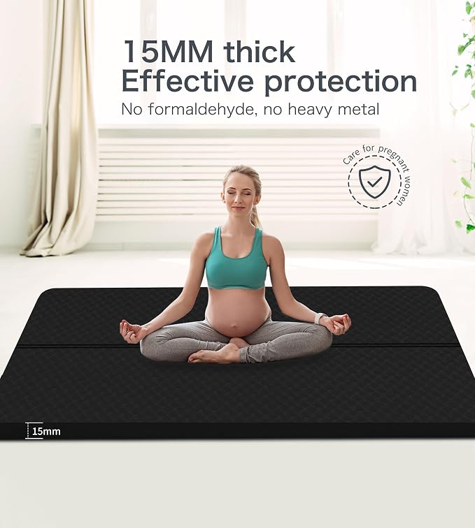 nuveti Large Exercise Mat - 15mm/20mm/30mm Thick Yoga Mat | Workout Mat - Image 7