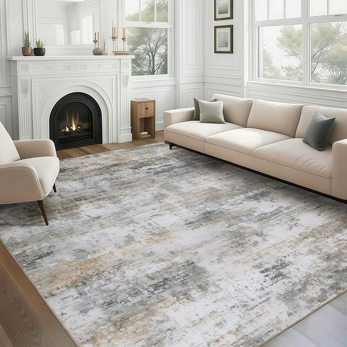 WILLSUN Washable Area Rugs, 8x10 Non-Slip Boho Large Area Rugs by Embracethewarmthofhome