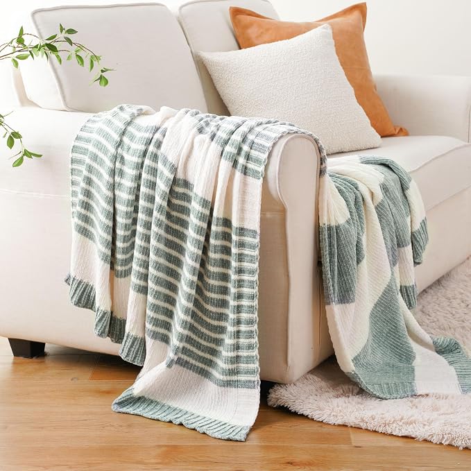 BATTILO HOME Sage Green Throw Blanket - Image 7