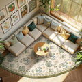 jinchan Elora Floral Corner Rug by JINCHAN