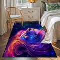 Galaxy Lion Rug Large 3D Fierce Lions Area Rugs by CERYUEE
