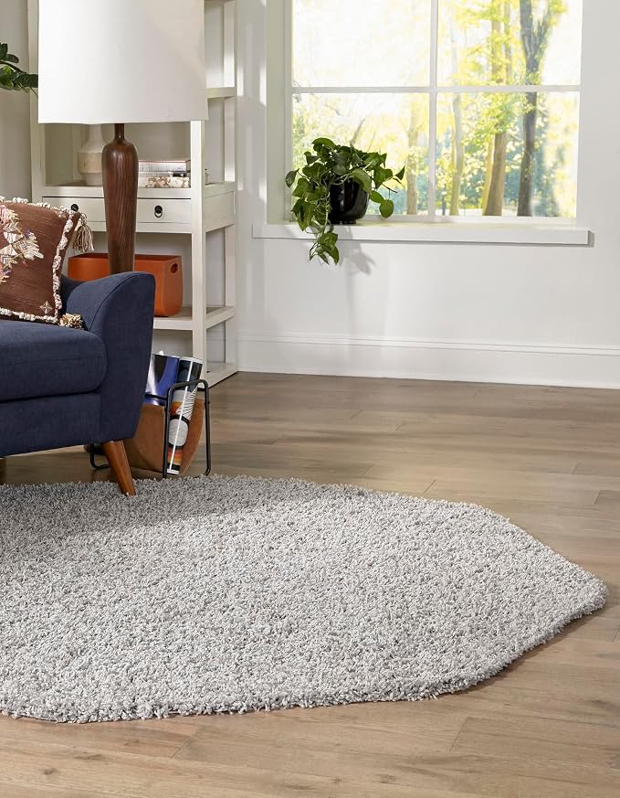 Unique Loom Solid Shag Collection Area Rug - Image 3
