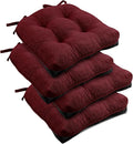 downluxe Indoor Chair Cushions for Dining Chairs, Tufted Overstuffed Textured by Downluxe