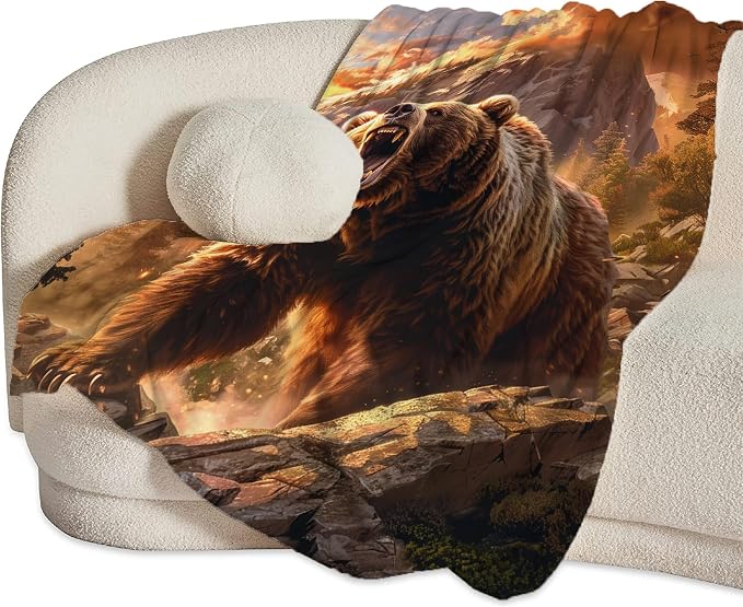 Bear Animal Throw Blanket - Image 6