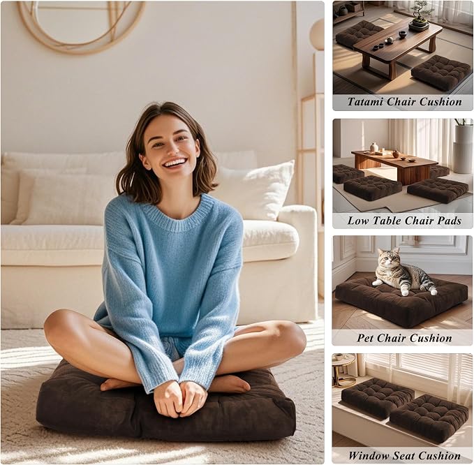 Meditation Floor Pillow 22×22 Inch 1 Pack Large Floor Cushions - Image 6