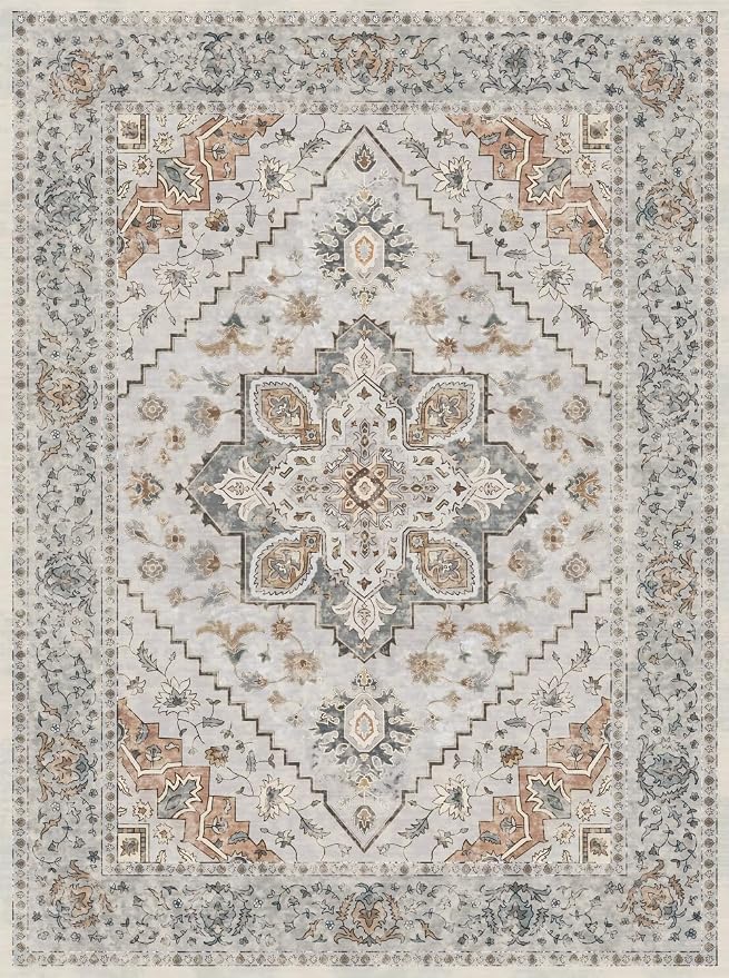 Kitchen Rug 2x4 Washable Rug for Entryway Vintage Non Slip Small Rugs Front - Image 8