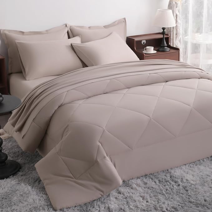 NTBAY King Comforter Set with Sheets, 7 Pieces Soft and Breathable King Bedding by NTBAY