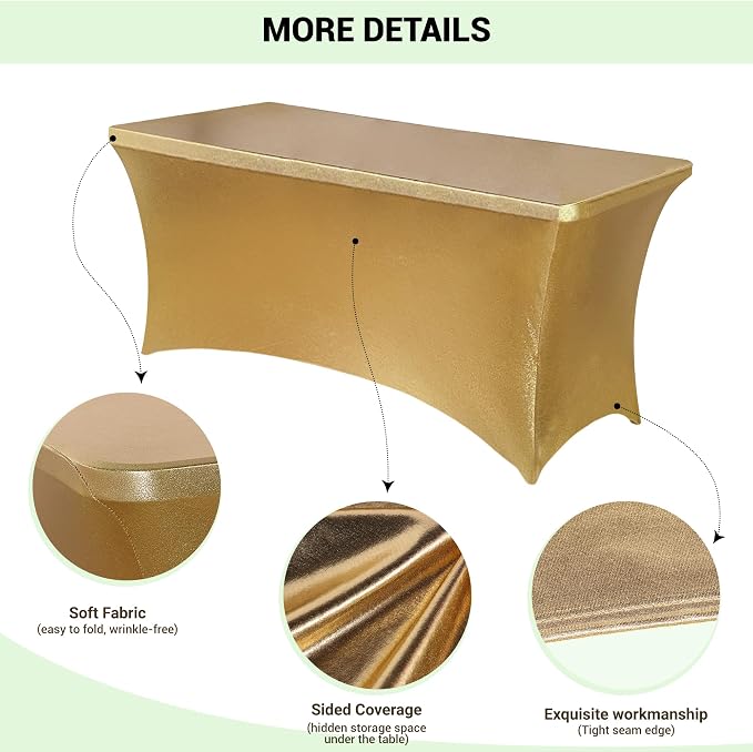 Obstal 6 Pack Stretch Spandex Table Covers - Image 3