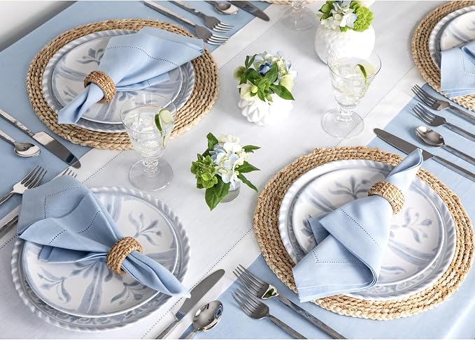 Solino Home Linen White Table Runner 156 Inches Long - Image 3