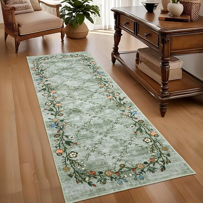 GarveeHome 2x6 Washable Floral Runner Rugs - Image 3