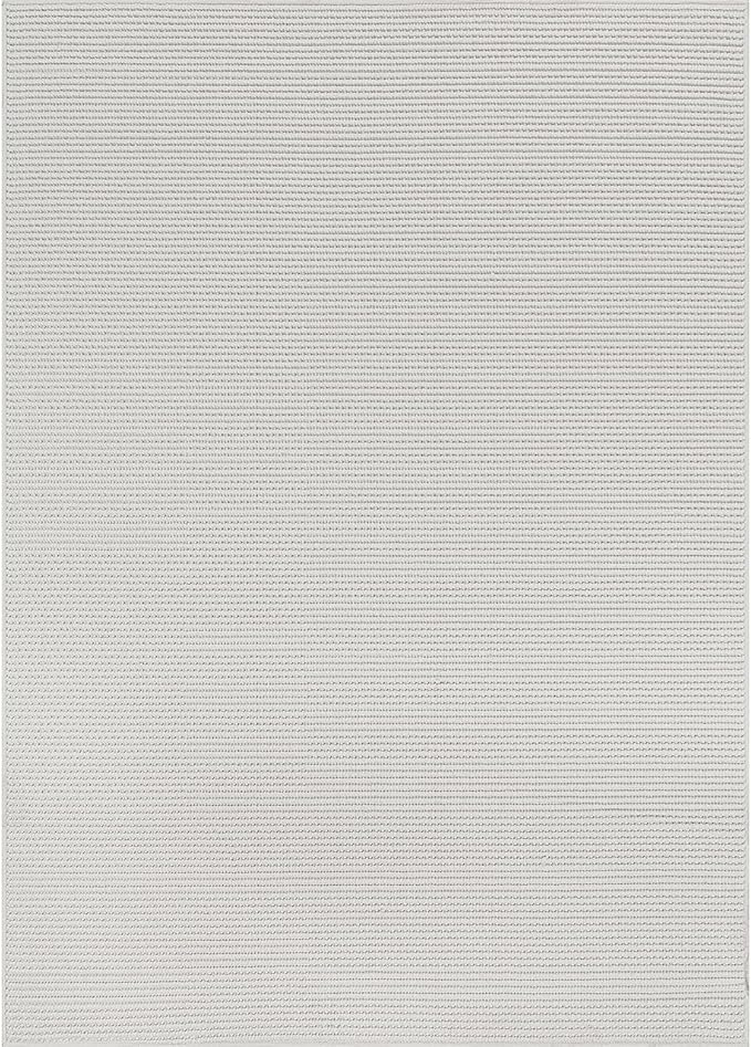 Beverly Rug Micro Loop Area Rug White 8x10 Modern Luxury Soft Trellis Geometric - Image 3