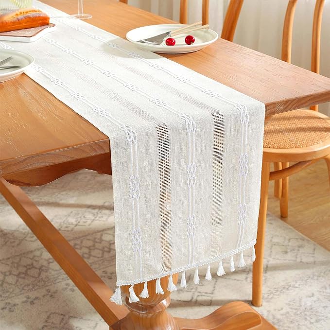 Farmhouse Table Runner, Rustic Cutout Table Runners - Image 2