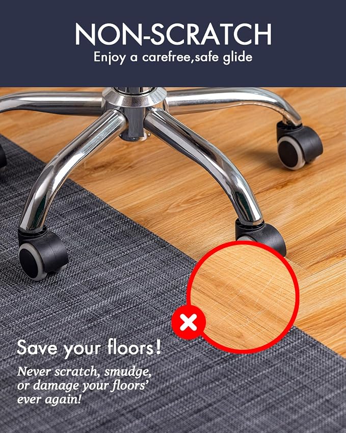 Office Chair Mat for Hardwood Floor Under Desk Computer Rolling Chair Mat for - Image 2