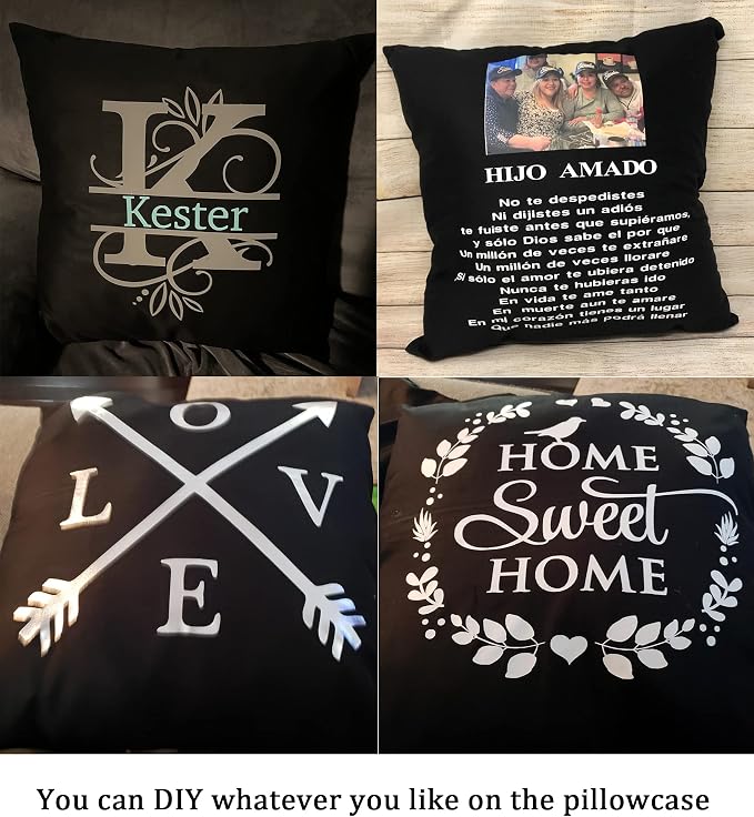 Thmyo 4-Pack 100% Cotton Comfortable Solid Decorative Throw Pillow Case Square - Image 3