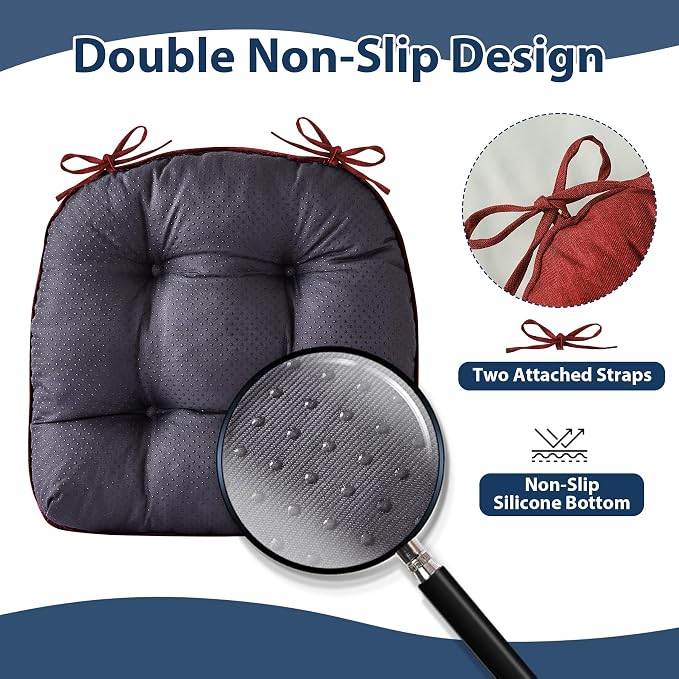 Chair Cushions for Dining Chairs, Seat Cushions for Kitchen Chairs, Indoor Seat - Image 4
