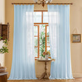 MAIHER 108 Inch Length Sheer Pleated Drapes 9ft Curtain Panels Soft Touch Light by MAIHER