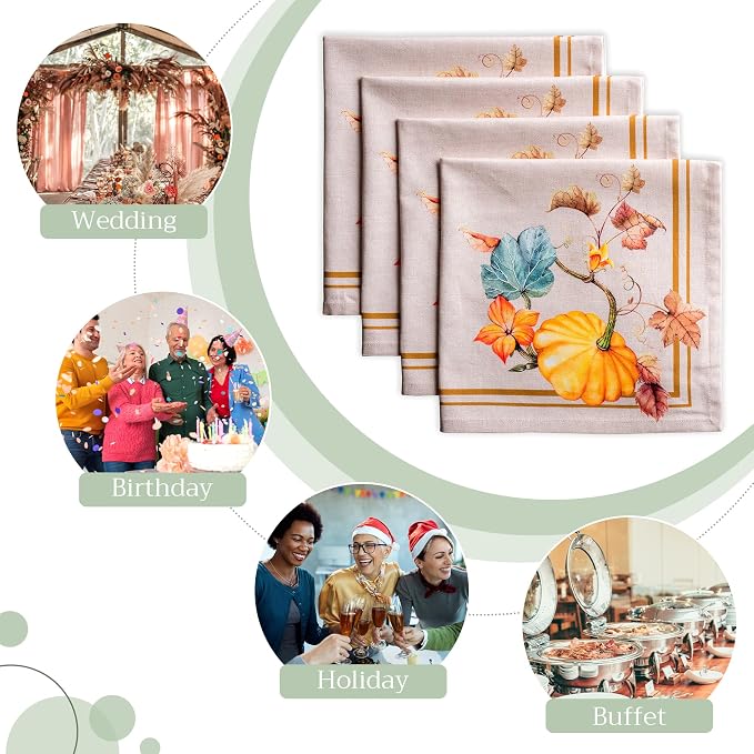 Maison d' Hermine Cloth Napkins Set of 4 100% Cotton - Image 6