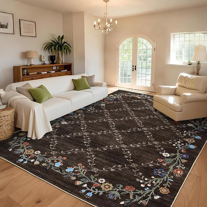 Garveehome 4x6 Washable Floral Area Rugs - Image 9