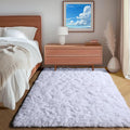 ONASAR White Area Rugs for Bedroom Fluffy, 4x6 Soft Shag Plush Bedside Rug by ONASAR