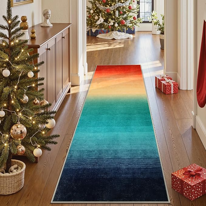 Wonnitar Washable Christmas Runner Rug by Wonnitar
