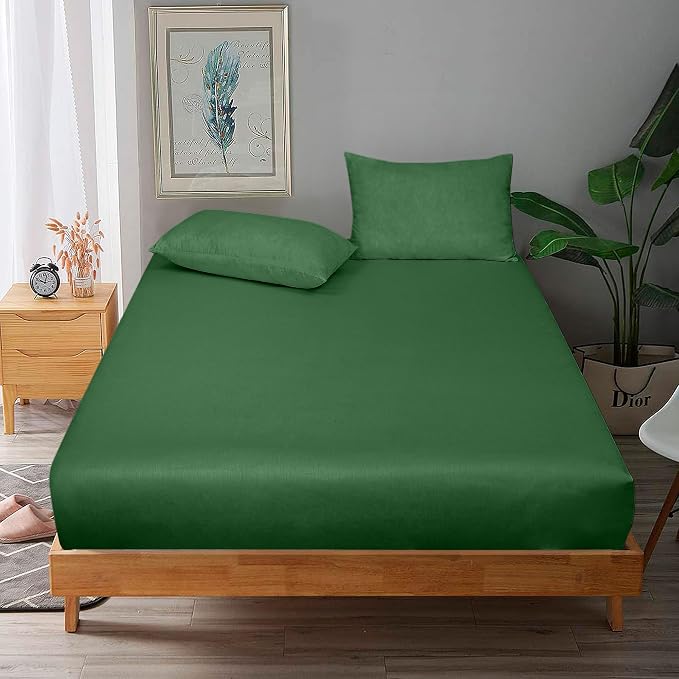 ROYALE LINENS 300 Thread Count 100% Long Staple Combed Cotton Fitted Sheet - Image 9