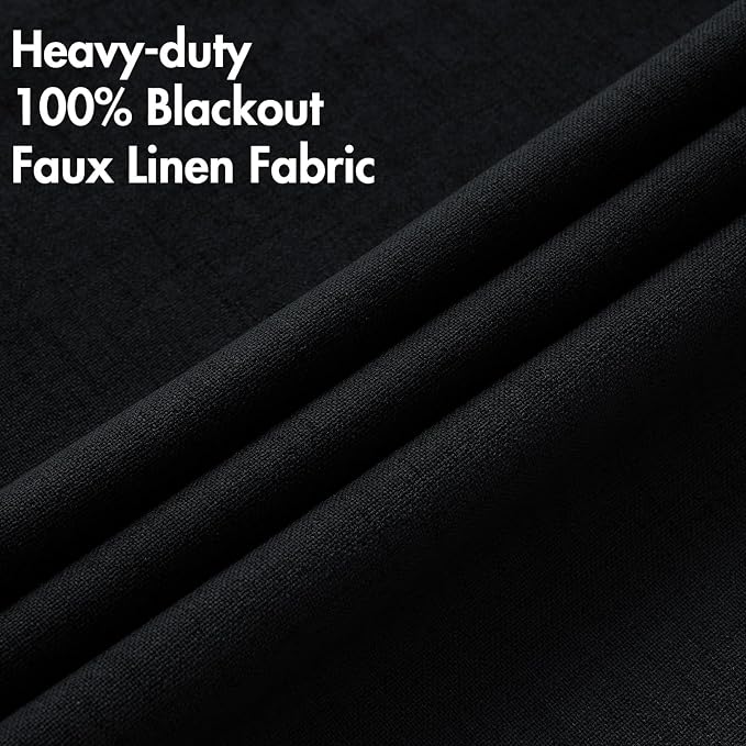 MIULEE Linen Texture 90 Inches Curtains - Image 5