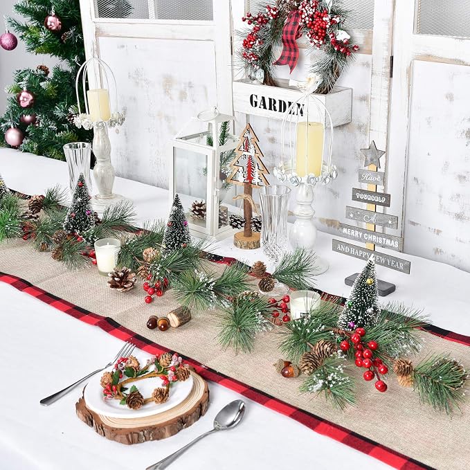 6 feet Christmas Pine Garland - Image 2
