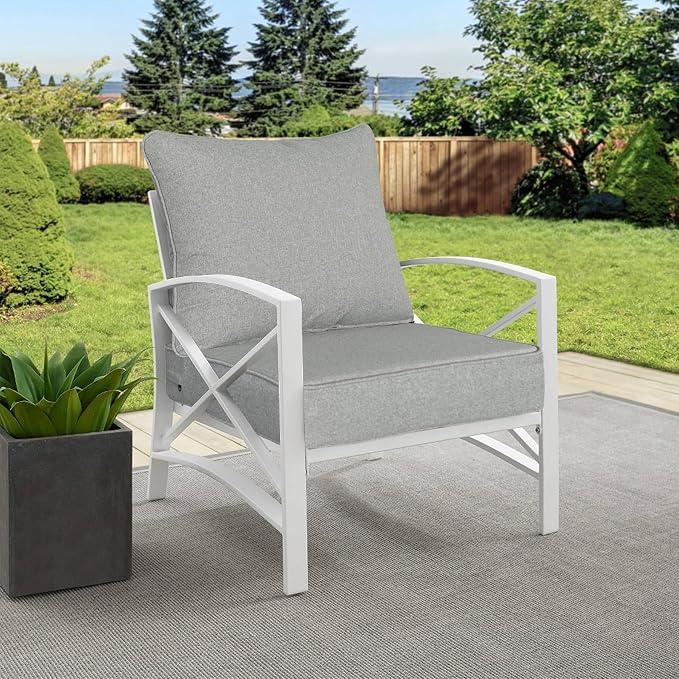 Goodgoods 24x24 inch Outdoor/Indoor Deep Seat Patio Cushions Set of 2 Resilient - Image 3