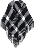 Moss Rose Women's Travel Plaid Shawl Wrap Open Front Poncho Cape by MossRose