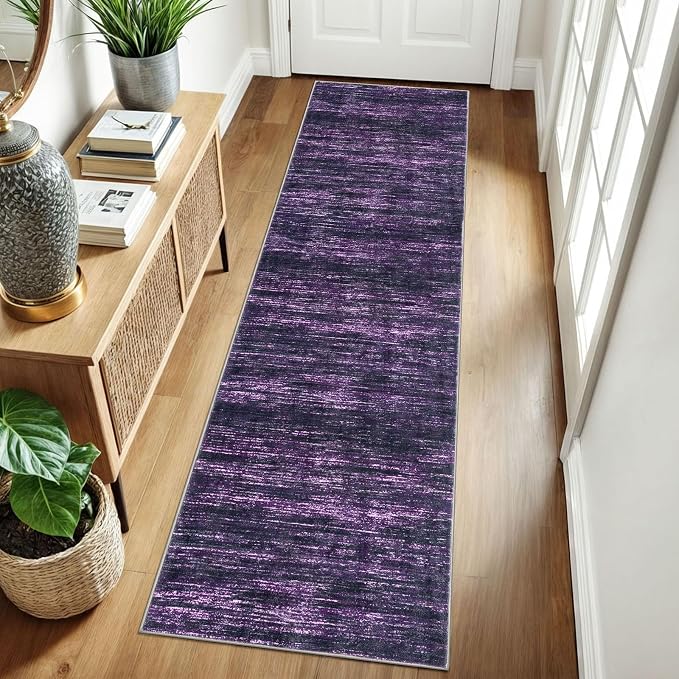2x8 Modern Abstract Runner Rug for Hallways, Non-Shedding Washable Rug for - Image 3