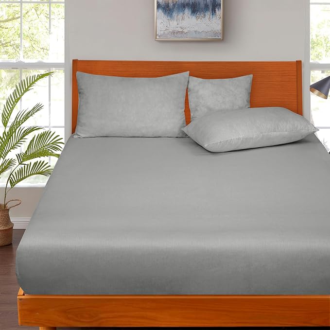 ROYALE LINENS 300 Thread Count 100% Long Staple Combed Cotton Fitted Sheet Twin - Image 9