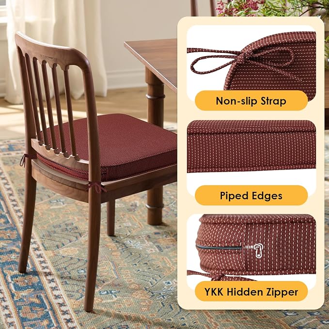 Outdoor Round Corner Seat Cushion, Non Slip Seat Cushion Pads - Image 4