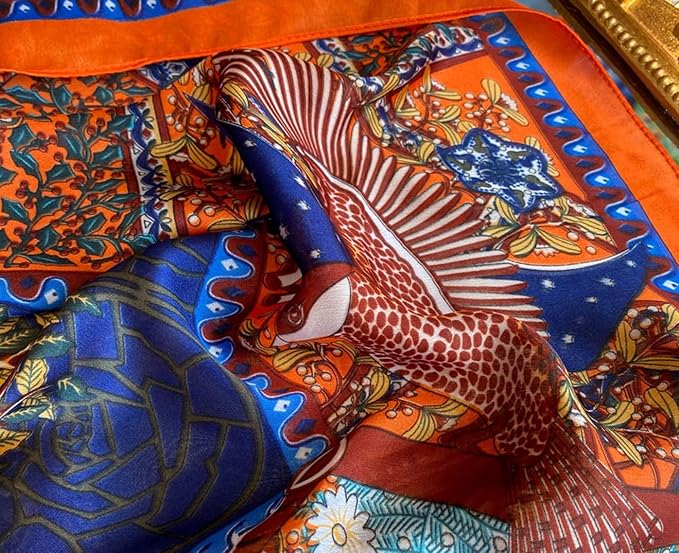 Fashion Scarves Scarf 100% Silk Feeling Scarf Silk Like Scarves Long - Image 7