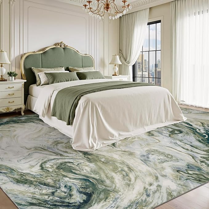 3x5 Washable Area Rugs for Living Room, Modern Abstract Rug Entryway Kitchen - Image 2