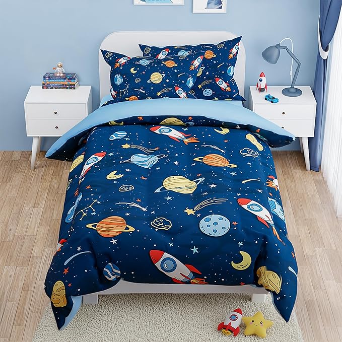 SANDJEST Outer Space Comforter Set Full Size 98x86in by SANDJEST