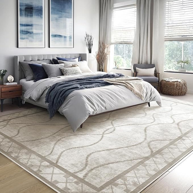 5x7 Area Rugs for Living Room, Machine Washable Rugs, Non-Slip Backing Low Pile - Image 4