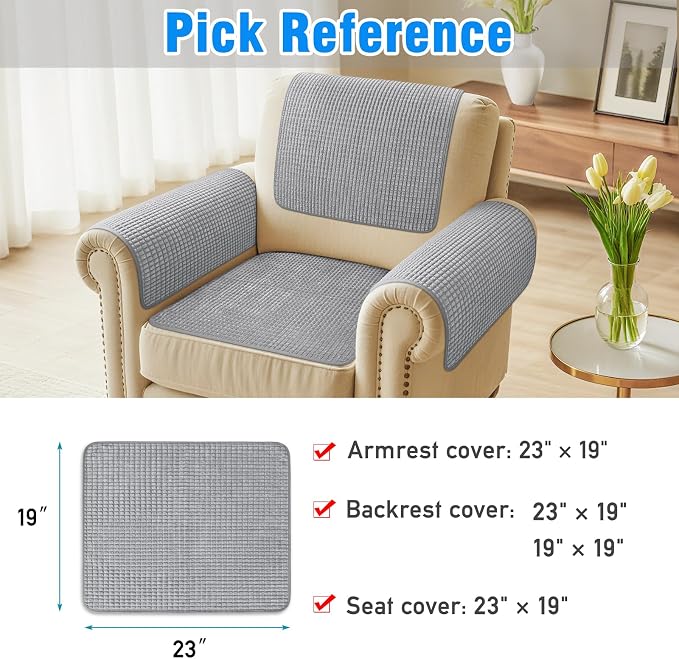 Couch Arm Covers, Sofa Arm Covers, Waterproof Armrest Cover - Image 6