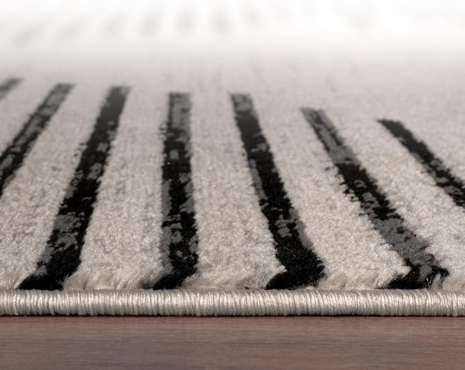 Rugshop Bohemian Stripe Stain Resistant High Traffic Living Room Kitchen - Image 3