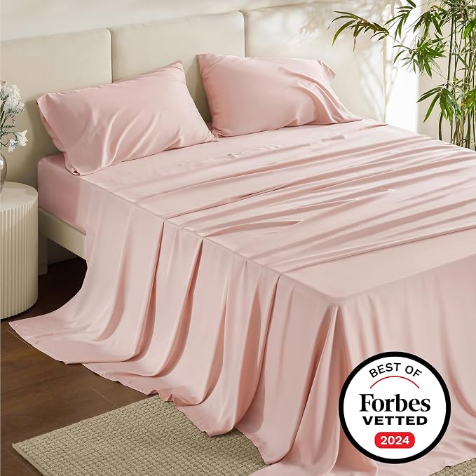 Bedsure Full Size Bed Sheets, Cooling Sheets, Rayon Derived from Bamboo - Image 7