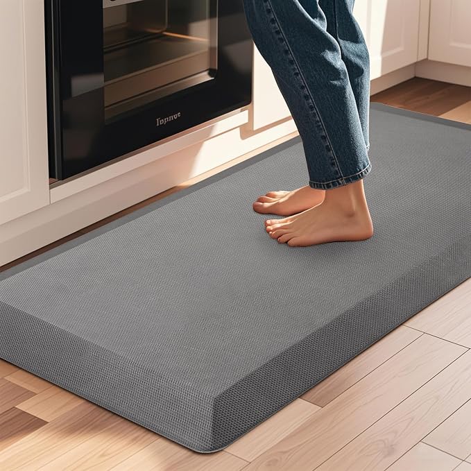 Anti Fatigue Kitchen Mats for Floor, Comfort Memory Foam Ergonomic Kitchen Rugs by TyrotHomeDecor